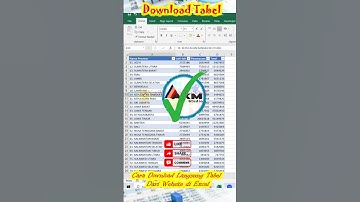 Cara Download Tabel Langsung di Excel  #belajarexcel #Fromweb