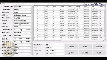 An Overview of Hotel Management System Created in Visual Basic.Net with Embedded SQLite Database