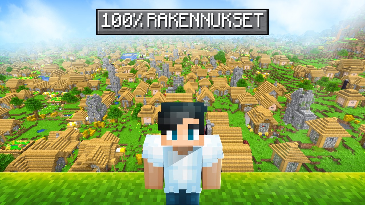 Tämä Minecraft-maailma on PELKKIÄ RAKENNUKSIA..