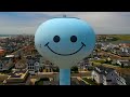 Water towers welcome beachgoers to the Jersey Shore