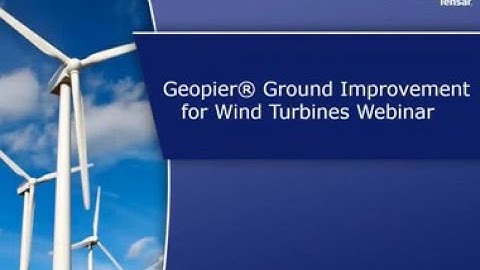 Geopier® Ground Improvement Solutions for Wind Turbines