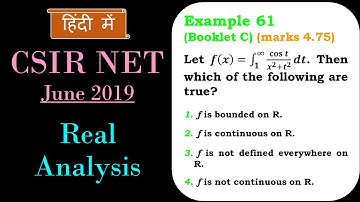 CSIR NET MATHEMATICS | Real Analysis | Bounded & Continuous Function Q.64(A) Q.73(B) Q.61(C)