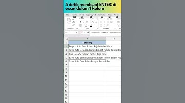 Cara ENTER di Excel dalam 1 Kolom | 5 detik #shorts #excel #tutorialexcel #tutorialexcelpemula