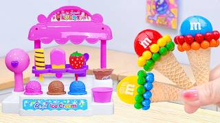 Amazing Miniature Rainbow M&M Ice Cream Tiny Rainbow Cake