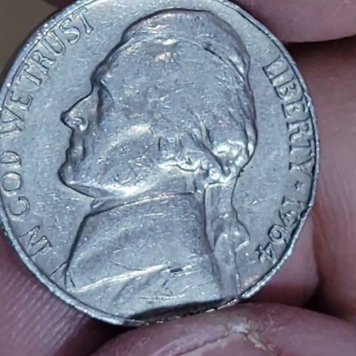 ✝️ #10 POCKET CHANGE US NICKELS 1964 👀 669 #pennyrollhunting #penny #copperpenny #jesuslovesyou