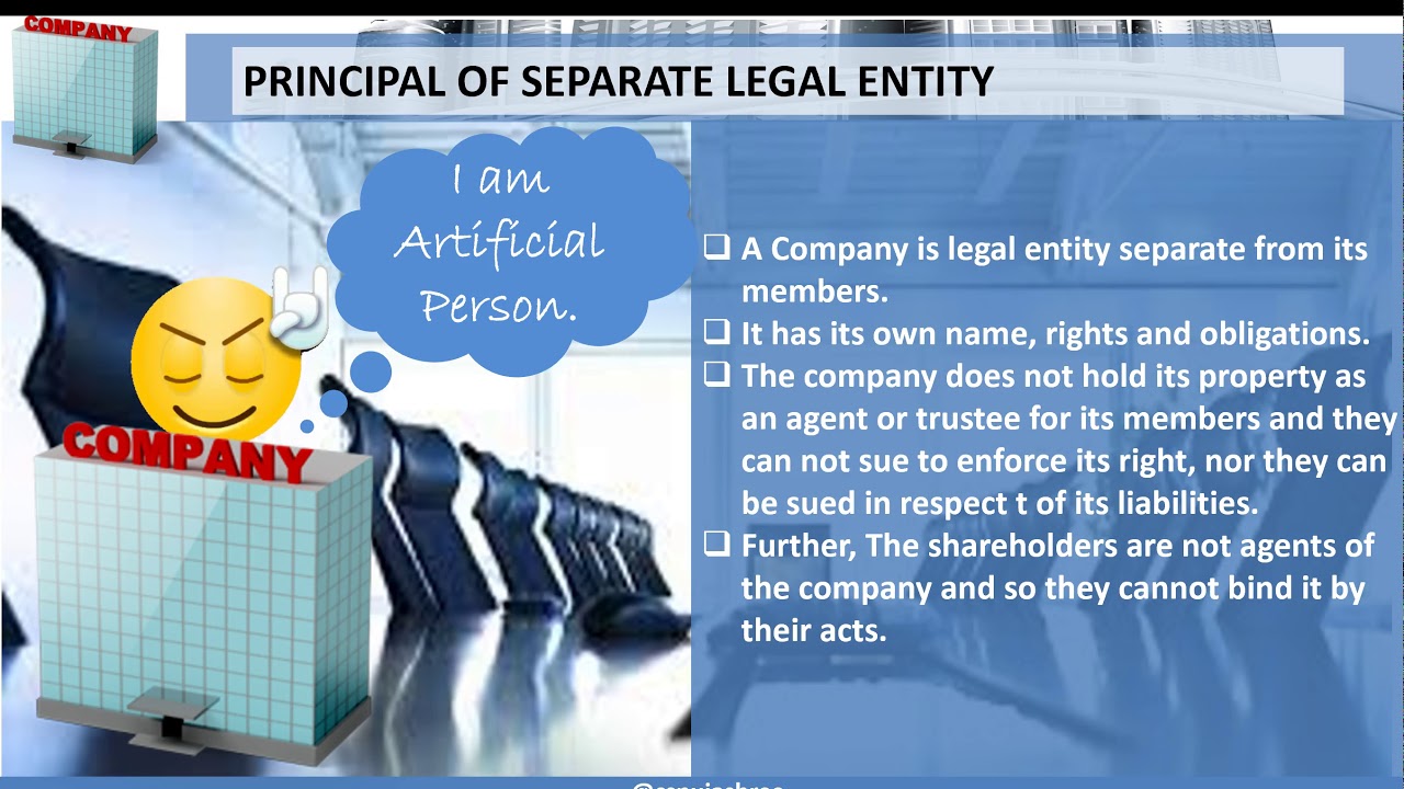 Company Law: SEPARATE LEGAL ENTITY Part 4 Full Lectures in ...