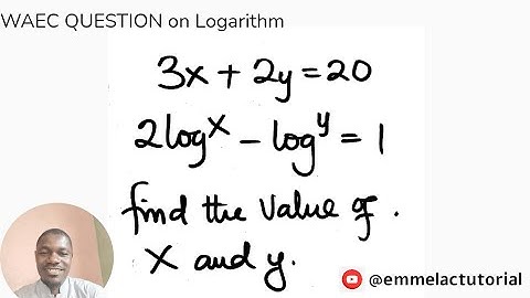 WAEC Question on Logarithm.