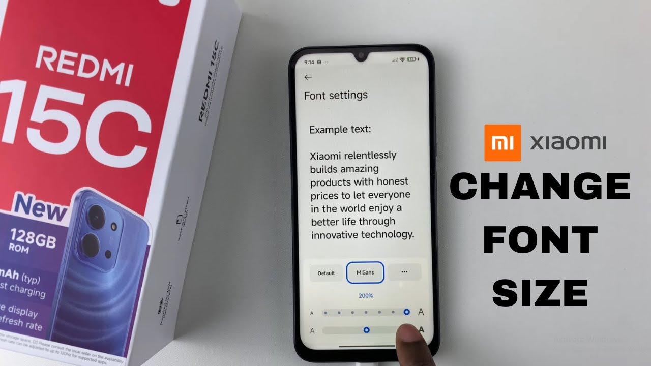 Redmi 15C: How To Change Font Size