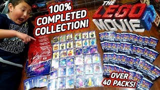 THE BIGGEST LEGO MOVIE 2 TRADING CARD OPENING! ENTIRE COMPLETED SET OF CARDS! OVER 40 BOOSTER PACKS!