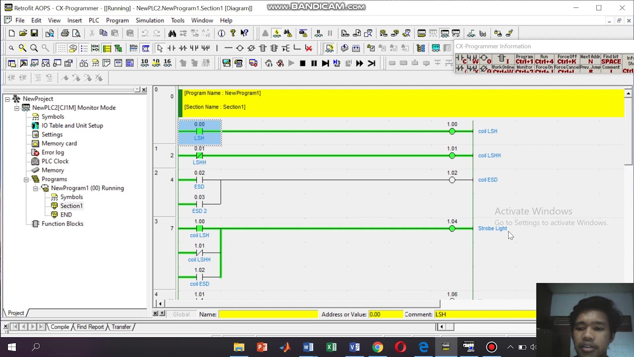 Simulasi PLC AOPS dengan cx programmer - YouTube