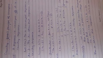 cauchy general principle for sequence