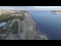 Аэросъемка строительства Нулевой продольной на берегу Волги