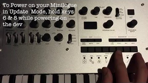 How to put Korg Minilogue in Update Mode