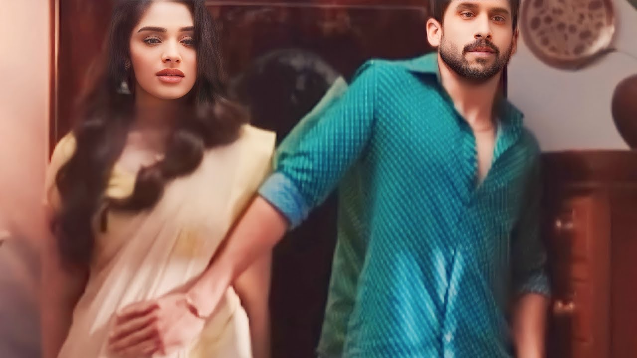 Krithi Shetty Belly Touch Naga Arjuna Very Romantic Scene 