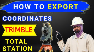 how to export coordinates trimble total station / trimble total station say coordinates nikalna C5