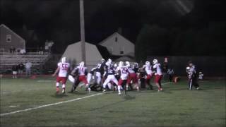 Westerly's Ethan Holloway scores one of his four touchdowns.