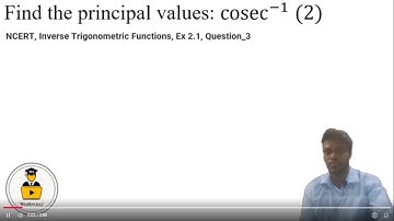 Class 12 NCERT Maths | Ch 2: Inverse Trigonometric Functions| Ex 2.1 Q3 Solution