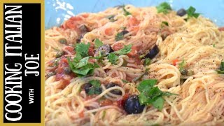 Spaghetti Puttanesca | Cooking Italian with Joe
