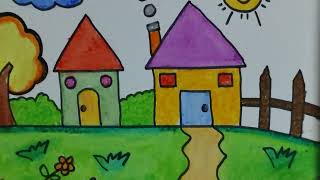 house drawing| house drawing easy #video #drawing #viral #trendingvideo