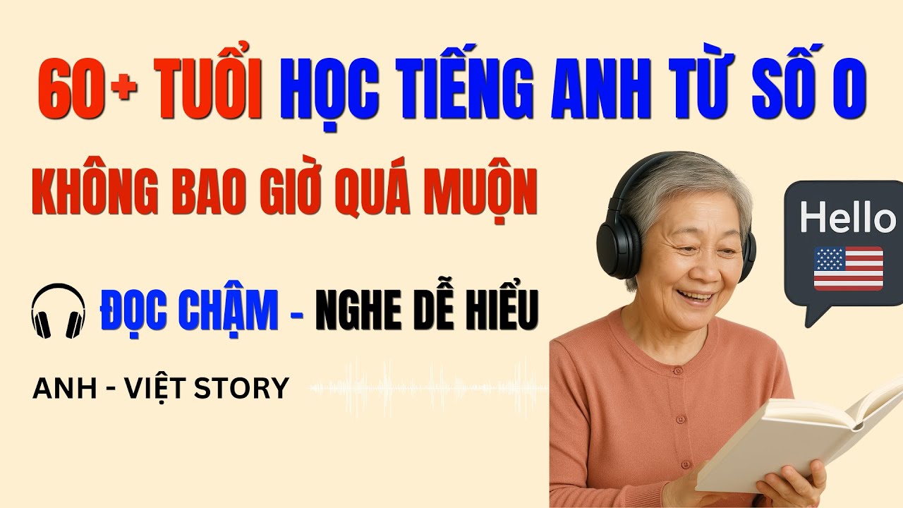 Học Tiếng Anh Ở Tuổi 60+ | KHÔNG BAO GIỜ QUÁ MUỘN | Nghe Chậm, Lặp Lại, Dễ Hiểu
