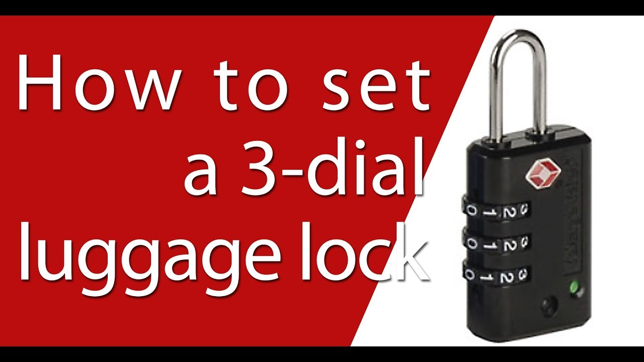 How to set a 3-dial luggage lock 