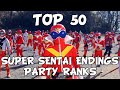 Tokucenter top 50 super sentai endings party ranks