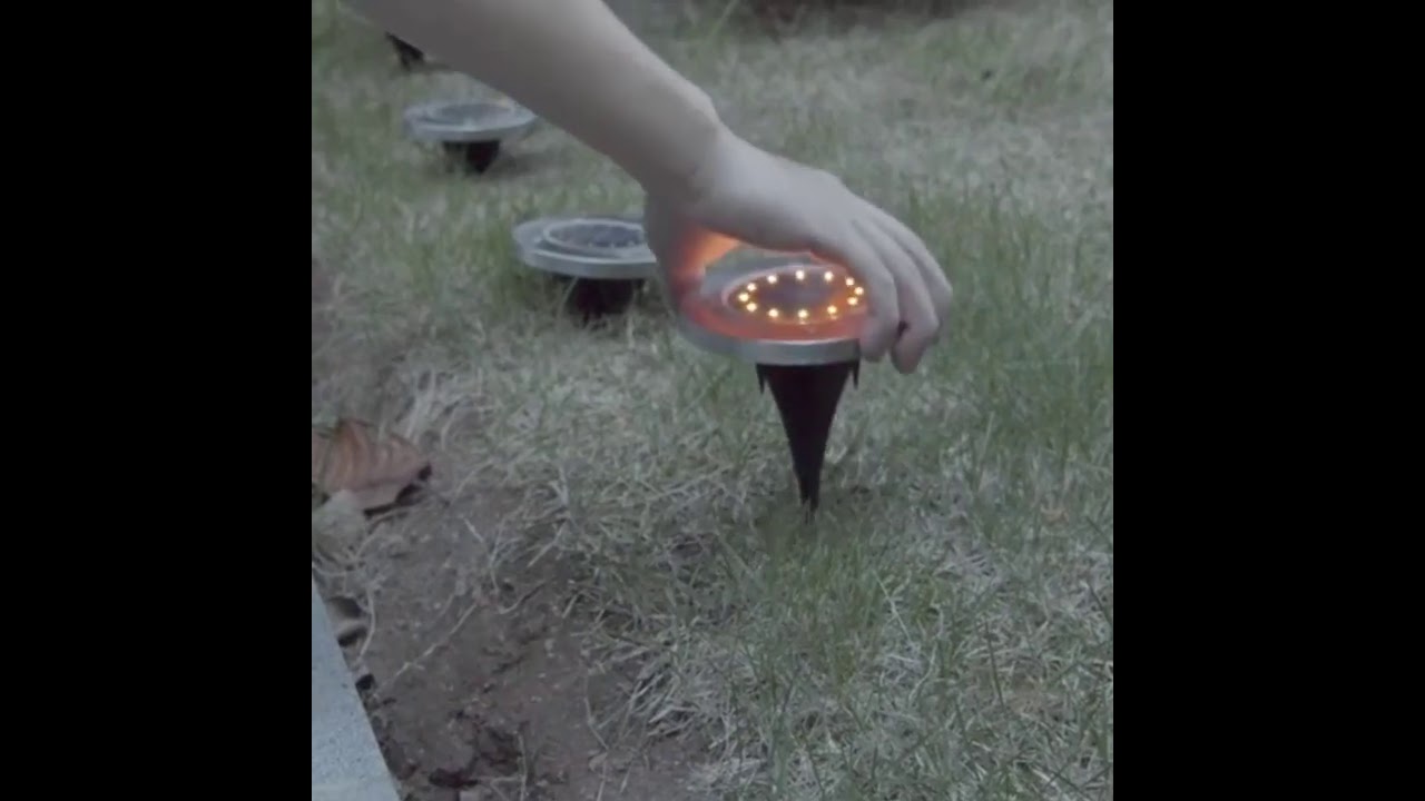 Solar Ground Lights, 8 LED Outdoor Solar Disk Lights