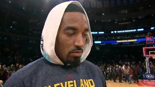 J.r. smith postgame interview | cavaliers vs knicks | february 22, 2015 | nba 2014-15 season