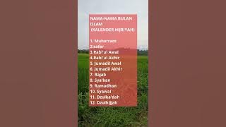 NAMA BULAN HIJRIYAH