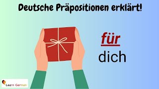 German Preposition FÜR explained in detail (10) - with examples | FÜR mit Erklärung | A1 - B1