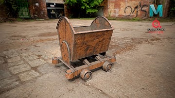 How to Model, UV & Texture a Mine Wagon in Maya & Substance Painter | Part : 4 - Texturing the wagon