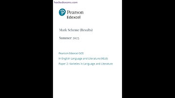 Pearson EDEXCEL A Level English Language And Literature Paper 2 2023 Mark Scheme 9el0 02 Varieties