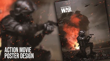 How To Design Action Movie Poster in Photoshop - Movie Poster Design - Vertex Graphic