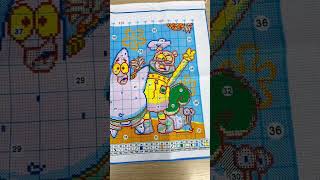 9CT spongebob #crafts#handicraft #cross stitch lovers#paintsomeway