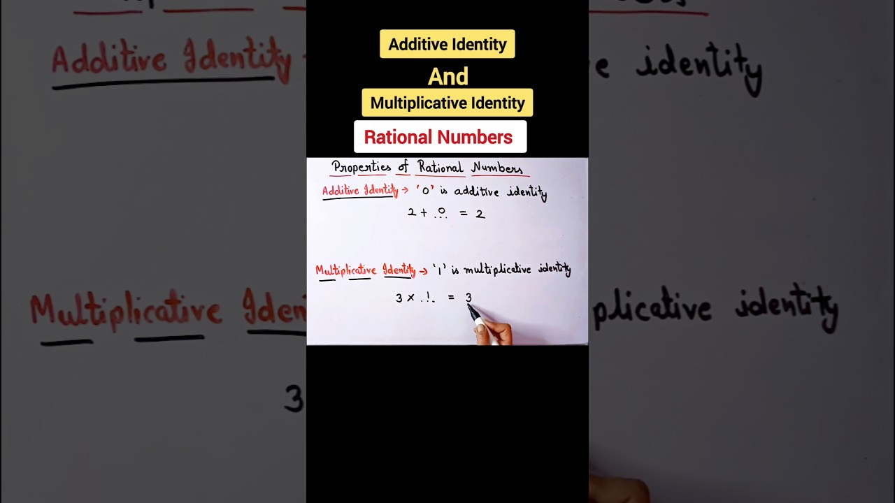 rational numbers | additive identity | multiplicative identity 