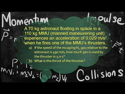 Physics Problem - Momentum and Center of Mass - Rocket Propulsion - Speed and Thrust