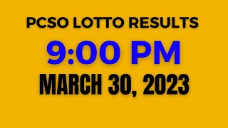 LOTTO RESULT TODAY 9PM MARCH 30, 2023 PCSO screenshot 2