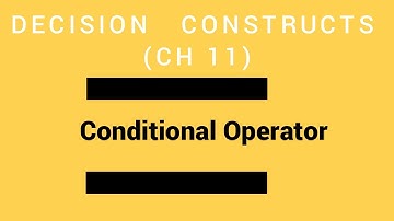 Conditional Operator| Ch # 11|Lec # 7|Computer Science|Class 12|