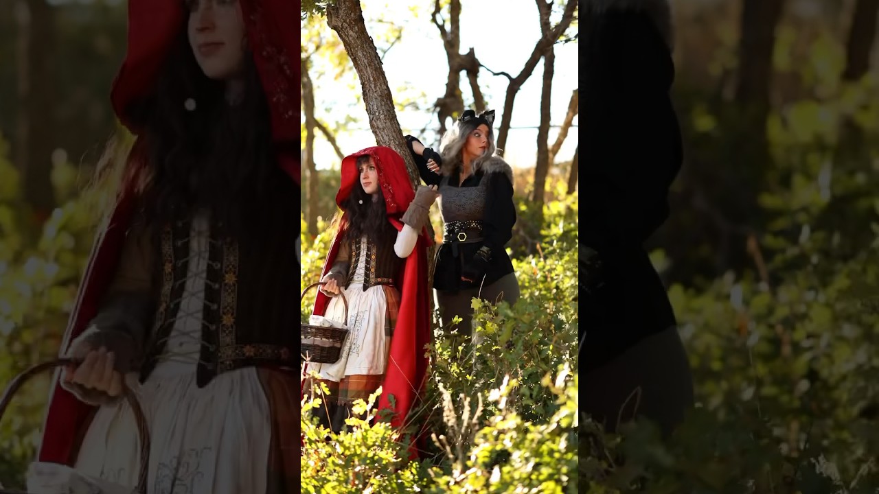 @halcybella does all her own stunts 🤸‍♀️🐺🥖 - Red Riding Hood and the Big Bad Wolf 🧺