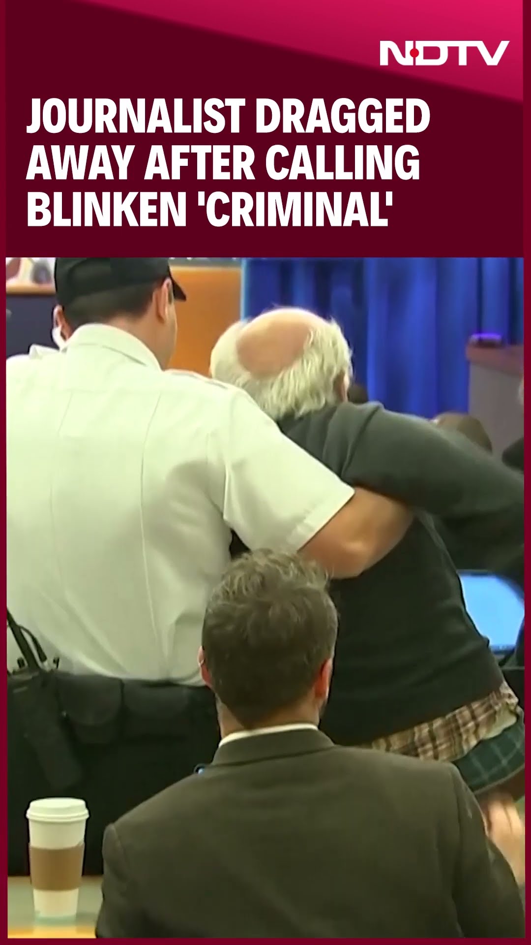 Antony Blinken Press Conference | Journalist Dragged Away After Calling Blinken 'Criminal'