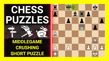 Chess Puzzles to Practice. Themes: Middlegame, Crushing, Short puzzle. Learn Chess