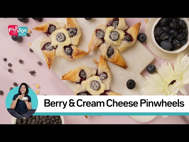 Super Tasty Berry And Cream Cheese Puff Pastry Pinwheels