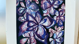 Miyabi DIY - Japanese postcard - Ajisai season in Chiba zoo #watercolorbeginner