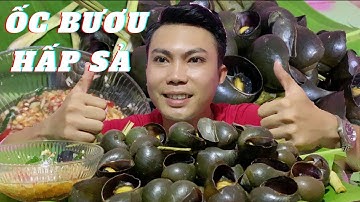Ốc Bươu Hấp Sả Ăn Với Nước Chấm Siêu Đậm Đà Quá Xá Ngon  | Eat Steamed Snail with Lemongrass |