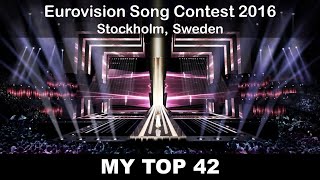 Eurovision 2016 - My Top 42 (with comments) [UPDATED]