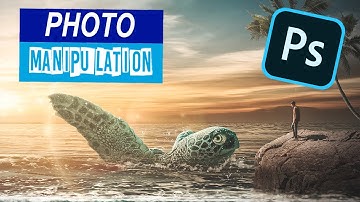 Photo manipulation photoshop sea turtle