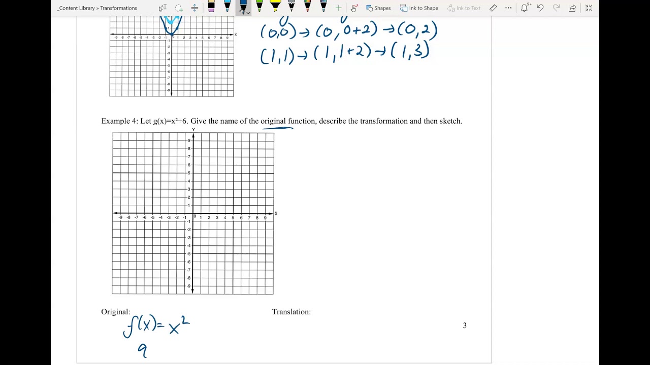 Horizontal and Vertical Translations YouTube