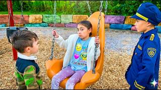 Heidi & Zidane Pretend Play Police! Learn Good Manners! 👮‍♂️