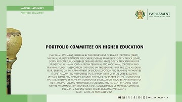 2/2 Portfolio Committee on Higher Education, 26 November 2025