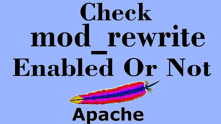 Check Mod_Rewrite In Enabled Or Not On Apache Server